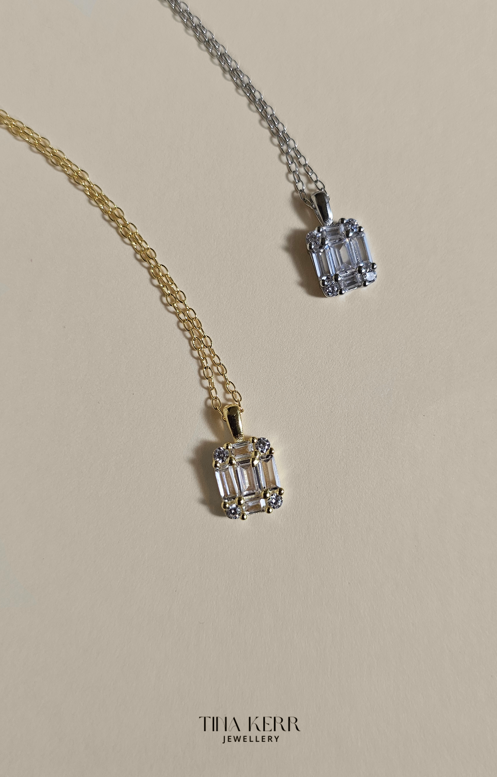 Dainty Baguette CZ Necklace