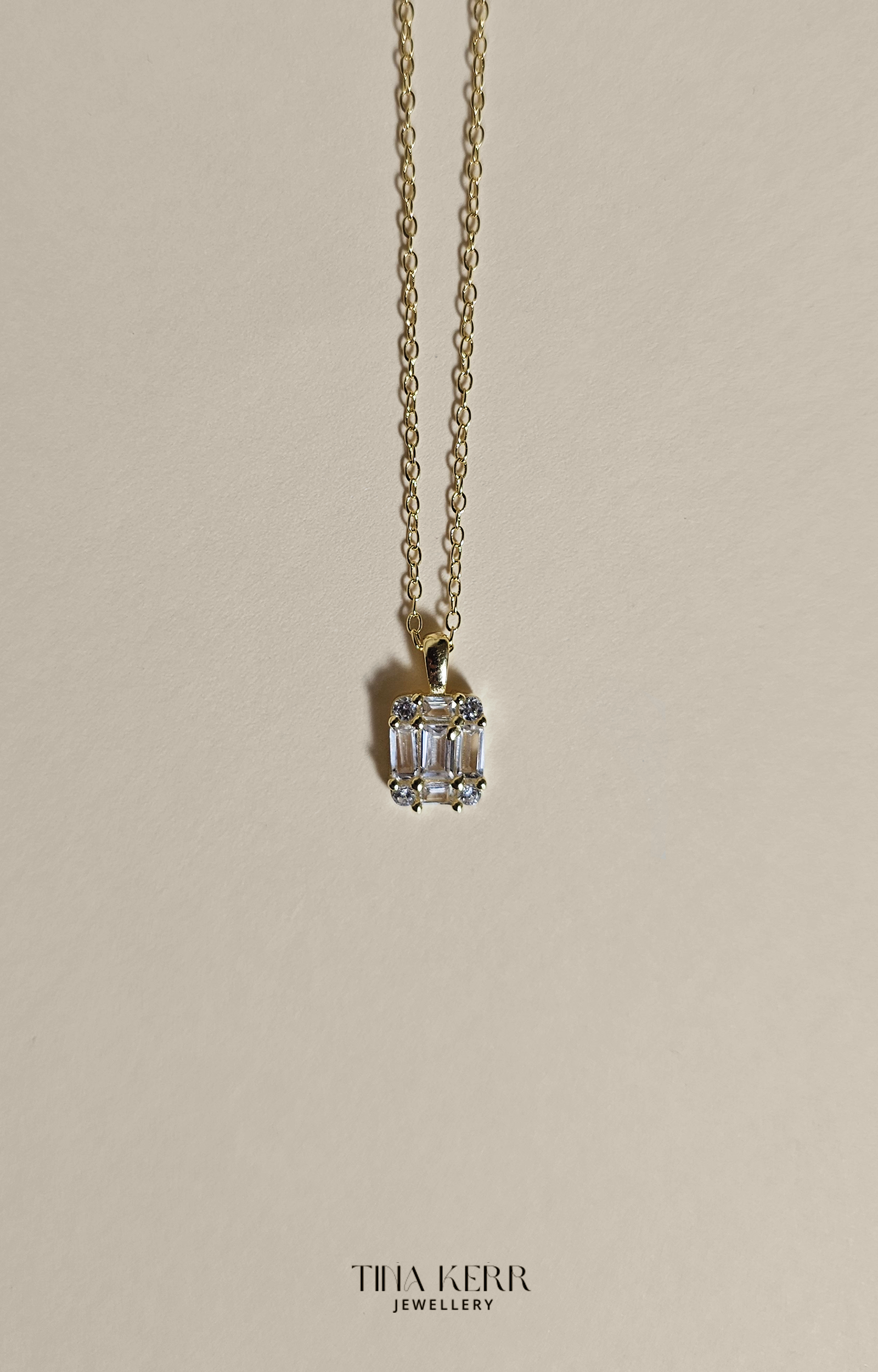 Dainty Baguette CZ Necklace