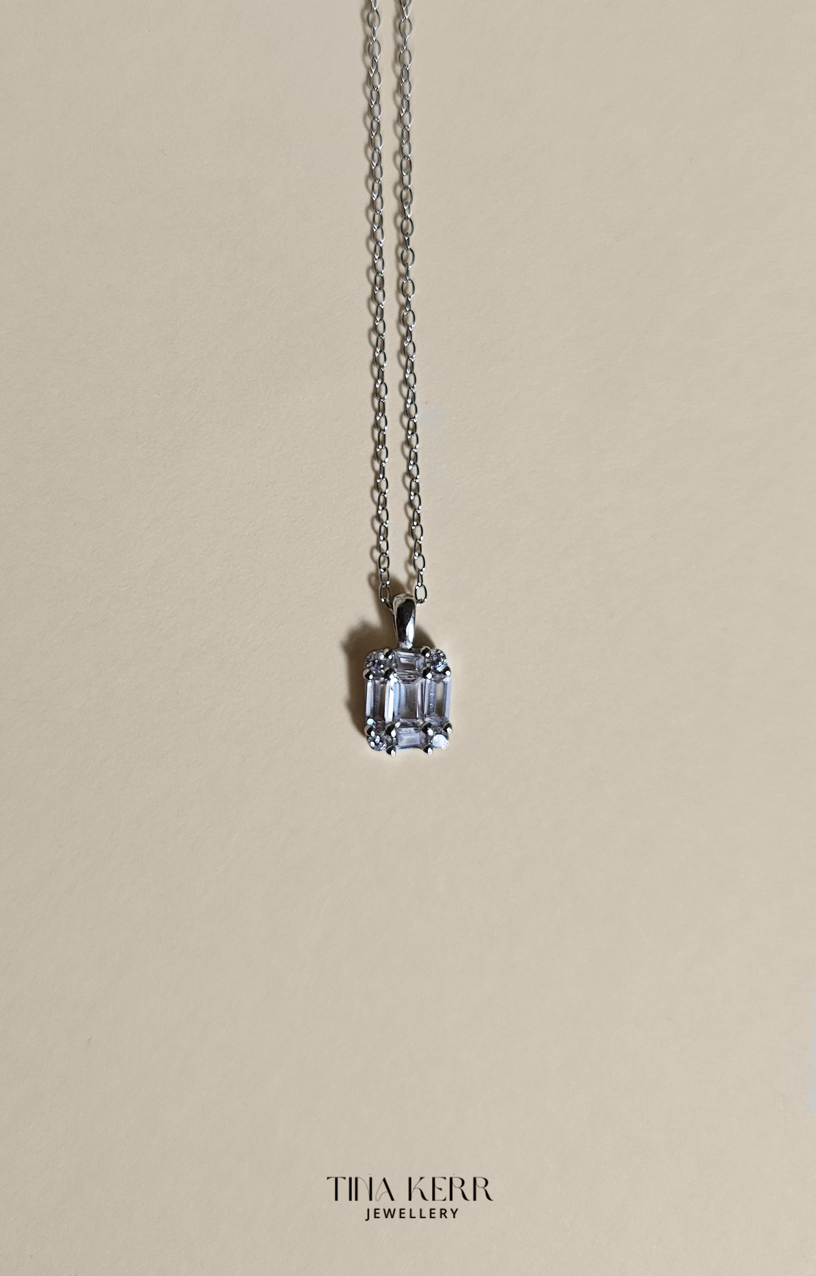 Dainty Baguette CZ Necklace