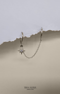Celestial Dangly Hoop Chain Earring