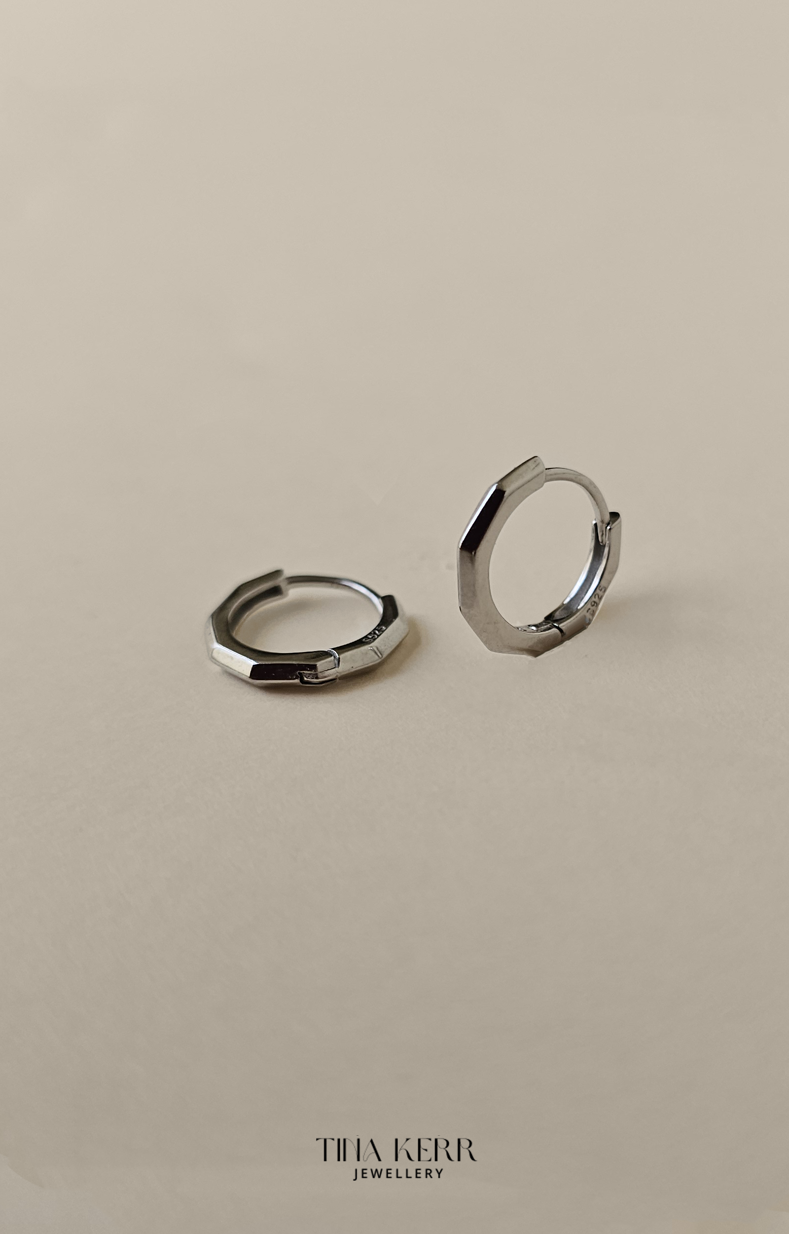 Octa Huggie Hoop Earrings