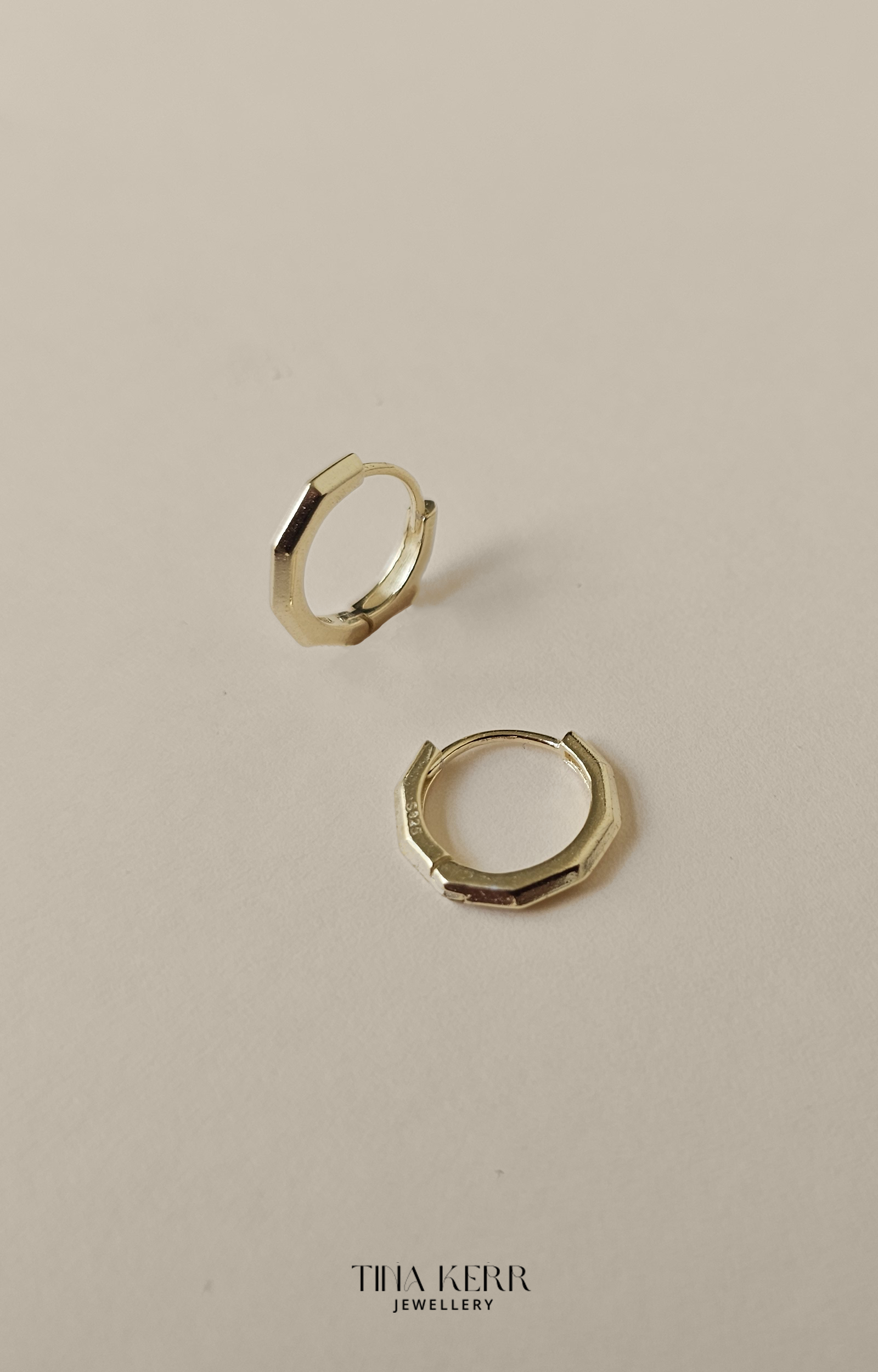 Octa Huggie Hoop Earrings