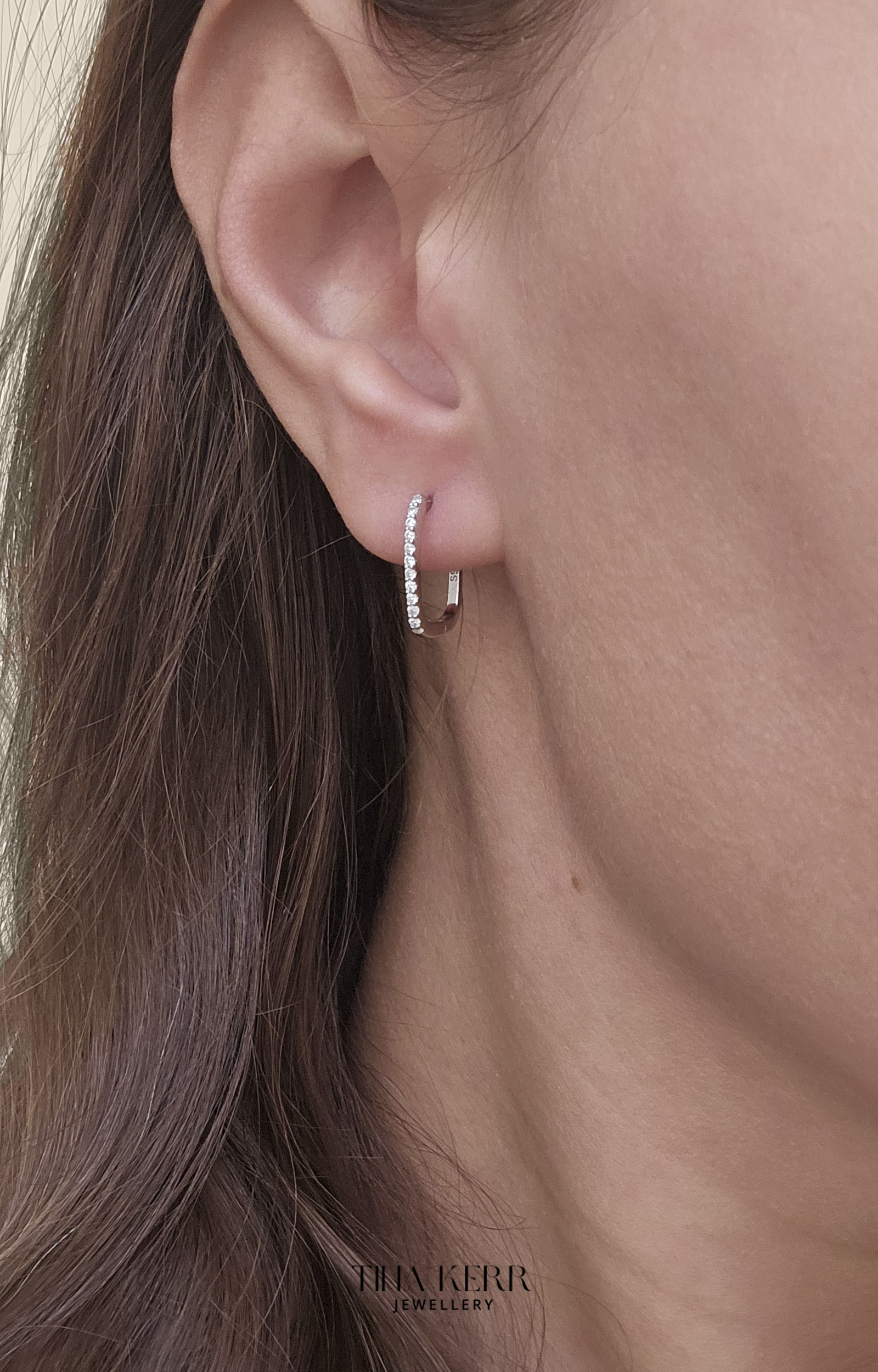 Link Sparkly Hoop Earrings