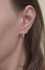 Link Sparkly Hoop Earrings