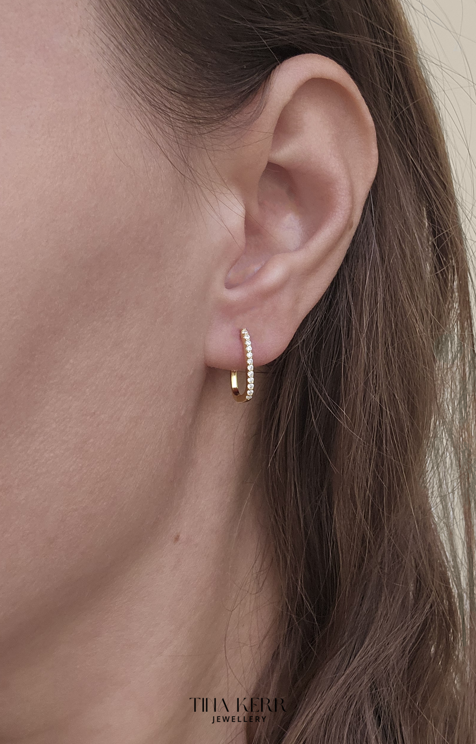 Link Sparkly Hoop Earrings