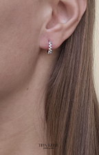 Flora Huggie Hoop Earrings