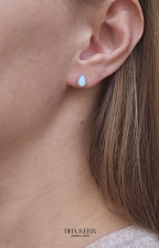 Opal Teardrop Stud Earrings