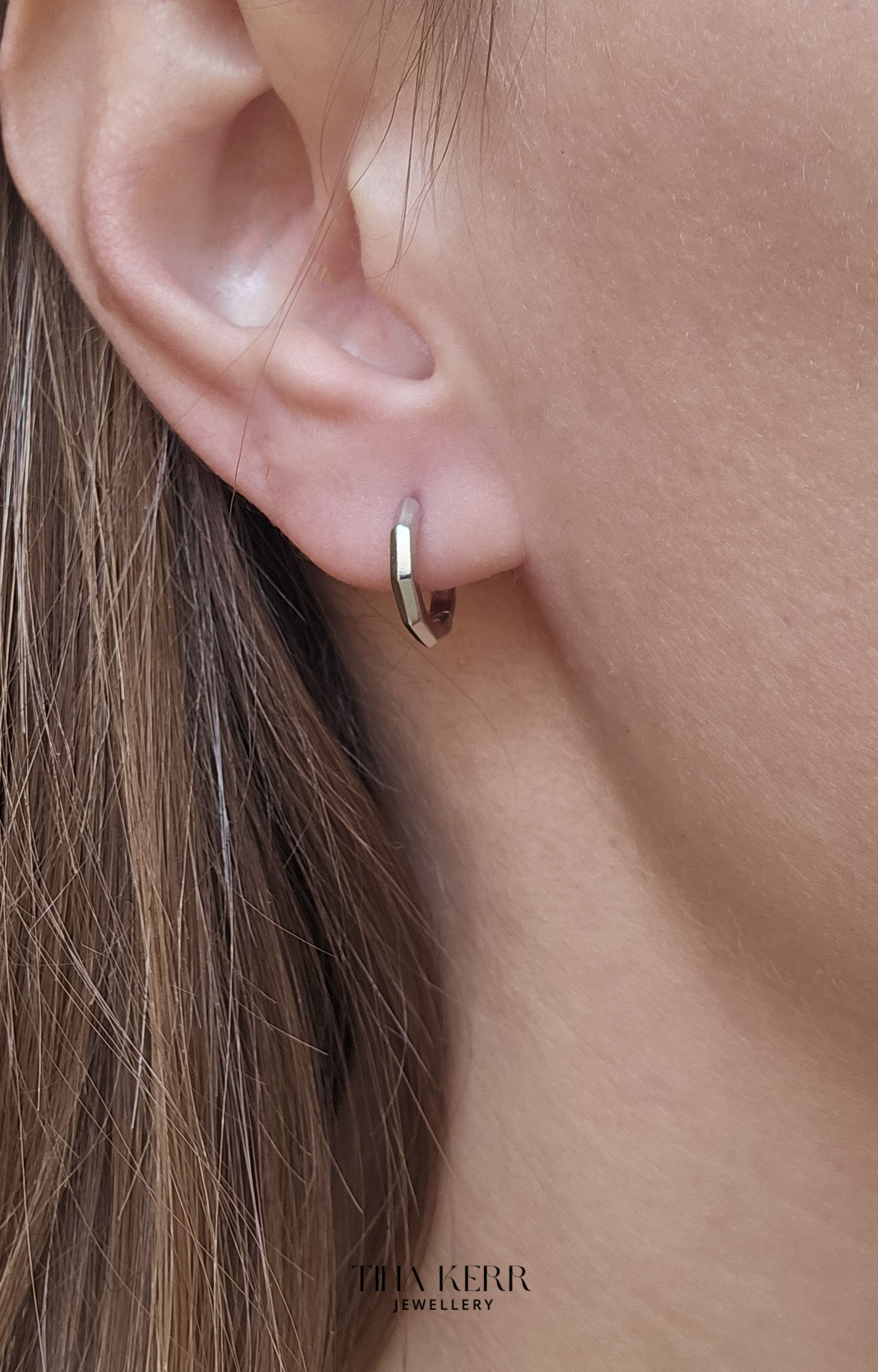 Octa Huggie Hoop Earrings