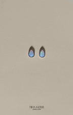 Opal Teardrop Stud Earrings