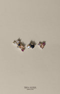 Colorful 3pcs Earring Set