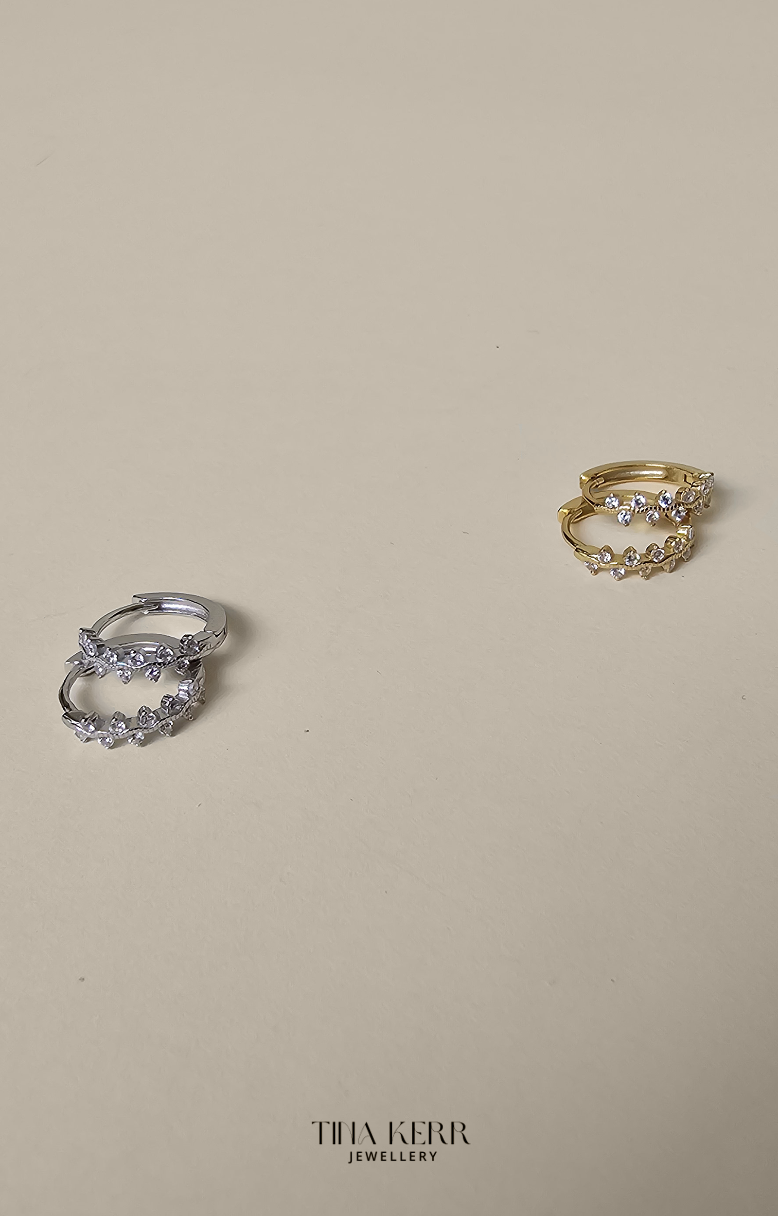 Flora Huggie Hoop Earrings