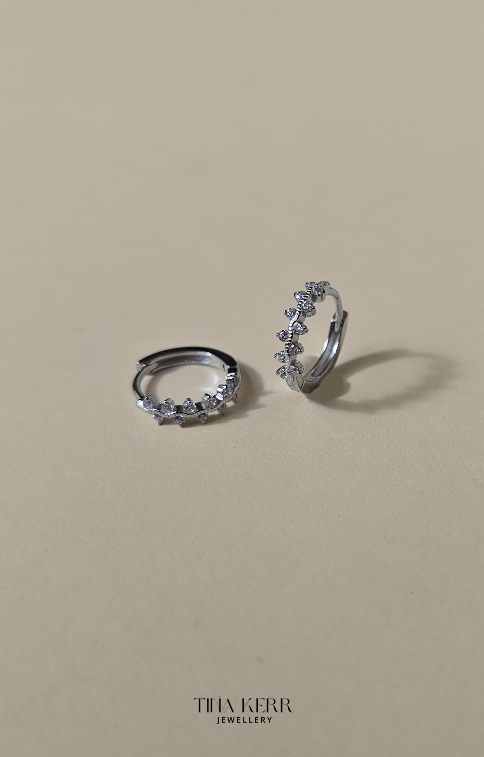 Flora Huggie Hoop Earrings