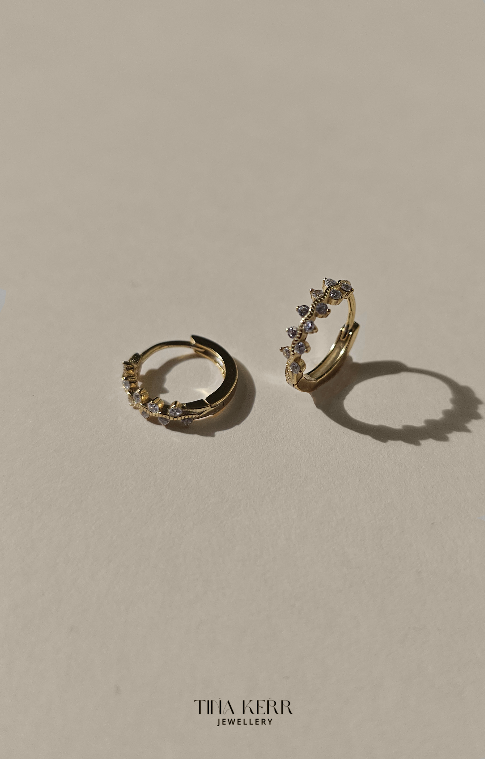 Flora Huggie Hoop Earrings