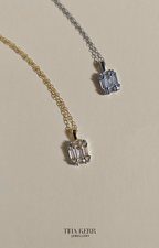 Dainty Baguette CZ Necklace