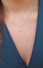 Dainty Baguette CZ Necklace