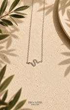 Dainty Snake CZ Necklace
